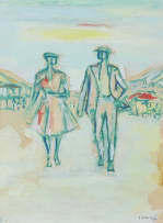 Gerard Sekoto; A Couple Walking