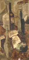 Michael Pettit; Still Life with Bottles
