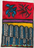 Katala Flai Shipipa; Abstract Composition with Leaves, Flower and Thorns