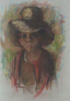 Pieter van der Westhuizen; Portrait of a Child in a Hat