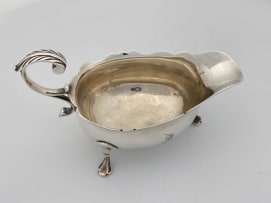 A George II silver sauceboat, Walter Brind, London, 1752