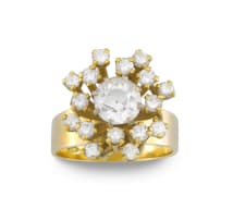 Diamond and 18ct gold cluster ring