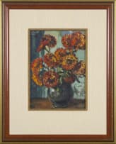 Otto Klar; Marigolds in a Vase