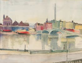 Maud Sumner; View of the Thames with Battersea Bridge