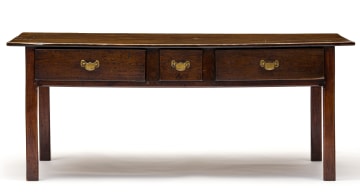 A French elmwood and oak server, 19th century and later