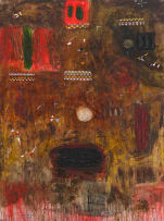 Samson Mnisi; Abstract Composition in Red