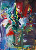 Gerhard Batha; Flowers in a Glass Vase