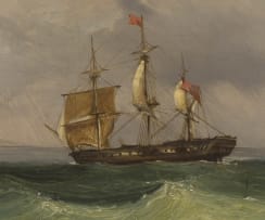 Thomas Bowler; Arrival of the East Indiaman St. Lawrence in Table Bay, Cape of Good Hope