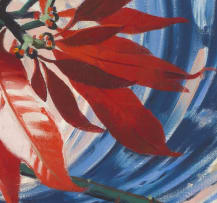 Vladimir Tretchikoff; Poinsettia and Lilies
