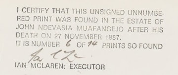 John Muafangejo; Oniipa Rebuilding of Printing Press
