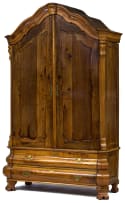 A South African stinkwood and hardwood armoire