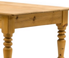 A poplar and pine dining table, early 20th century