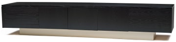 A black painted low cabinet, modern