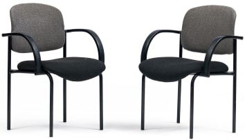 A pair of upholstered armchairs, modern