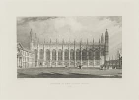 Frederick Mackenzie and John le Keux; Downing College; King's College Chapel, two