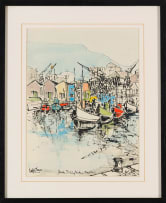 Arthur Edward Cantrell; Cape Town – Docks, Fishing Boats and Mountain