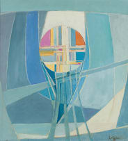 Arthur Edward Cantrell; Abstract Composition with Sphere