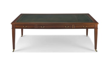 A Victorian style mahogany desk, manufactured by Rob Windebank, modern