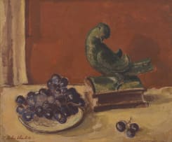 Anton Petrus Hendriks; Still Life with Bird and Grapes