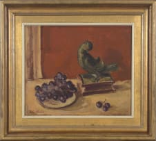 Anton Petrus Hendriks; Still Life with Bird and Grapes