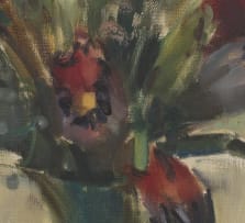 Clement Serneels; Proteas in a Vase