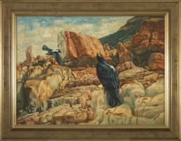 Heinrich von Michaelis; Black Eagles on Rocks