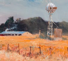 Christopher Tugwell; Farm Buildings with Windmill