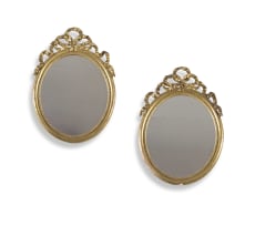A pair of gilded mirrors, late 19th century