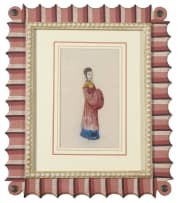 Four Chinese figural export pith paintings, Qing Dynasty, 19th/20th century