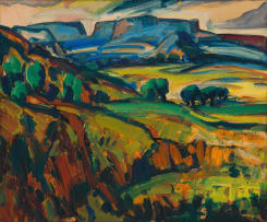 Stefan Ampenberger; Landscape with Distant Mountains
