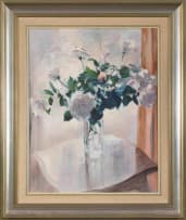 Errol Boyley; Roses in a Glass Vase