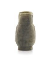 A Chinese jade vase, Qing Dynasty, late 19th/early 20th century