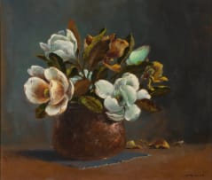 Otto Klar; Magnolias in a Vase