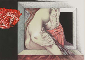 Armando Baldinelli; Interior with Abstract Nude