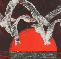 Armando Baldinelli; Reclining Nude and Seagulls
