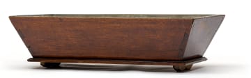 A fruitwood and zinc-lined trough, probably French, 20th century