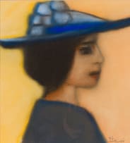 Pieter van der Westhuizen; Profile of a Woman in a Blue Hat