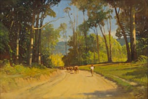 Walter Gilbert Wiles; Cattle on a Country Road
