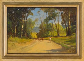 Walter Gilbert Wiles; Cattle on a Country Road
