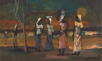 Jan Dingemans; Night Landscape With Figures