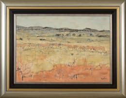 Gordon Vorster; Herd of Antelope in Arid Landscape
