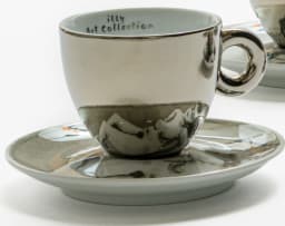 William Kentridge; Illy Cappuccino Cups and Saucers, six