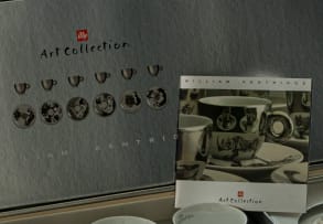 William Kentridge; Illy Cappuccino Cups and Saucers, six