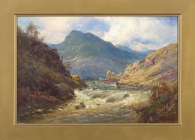 Alfred de Breanski Snr; The River Lochay, and Glenfinlas, a pair