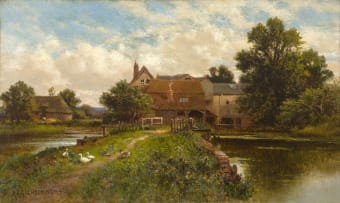 Alfred Glendening, Snr; A Farmhouse by a River