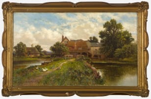 Alfred Glendening, Snr; A Farmhouse by a River
