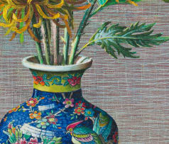 Vladimir Tretchikoff; Vase of Chrysanthemums