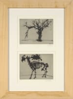 William Kentridge; Skeleton Series: Tree and Elk, two