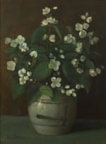 Frans Oerder; White Flowers in a Ginger Jar