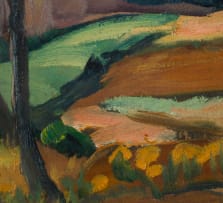 Maggie Laubser; Landscape with Trees, recto; Landscape with Mountains, verso